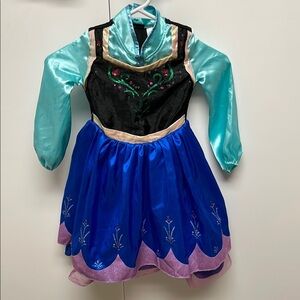 Disney’s Frozen Anna Costume - Blue and Black Size 3 Velcro Back Tule layered